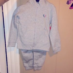 True Religion toddler girls jogging suit 3T NWT